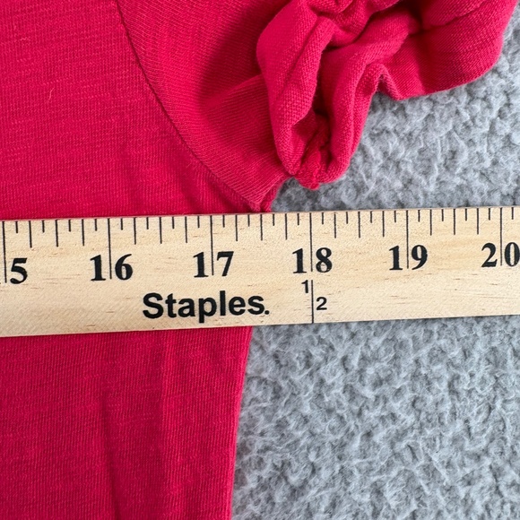 Polo Ralph Lauren T-Shirt Midi Dress Women’s Small Pink Red Slub Cotton - Picture 4 of 9